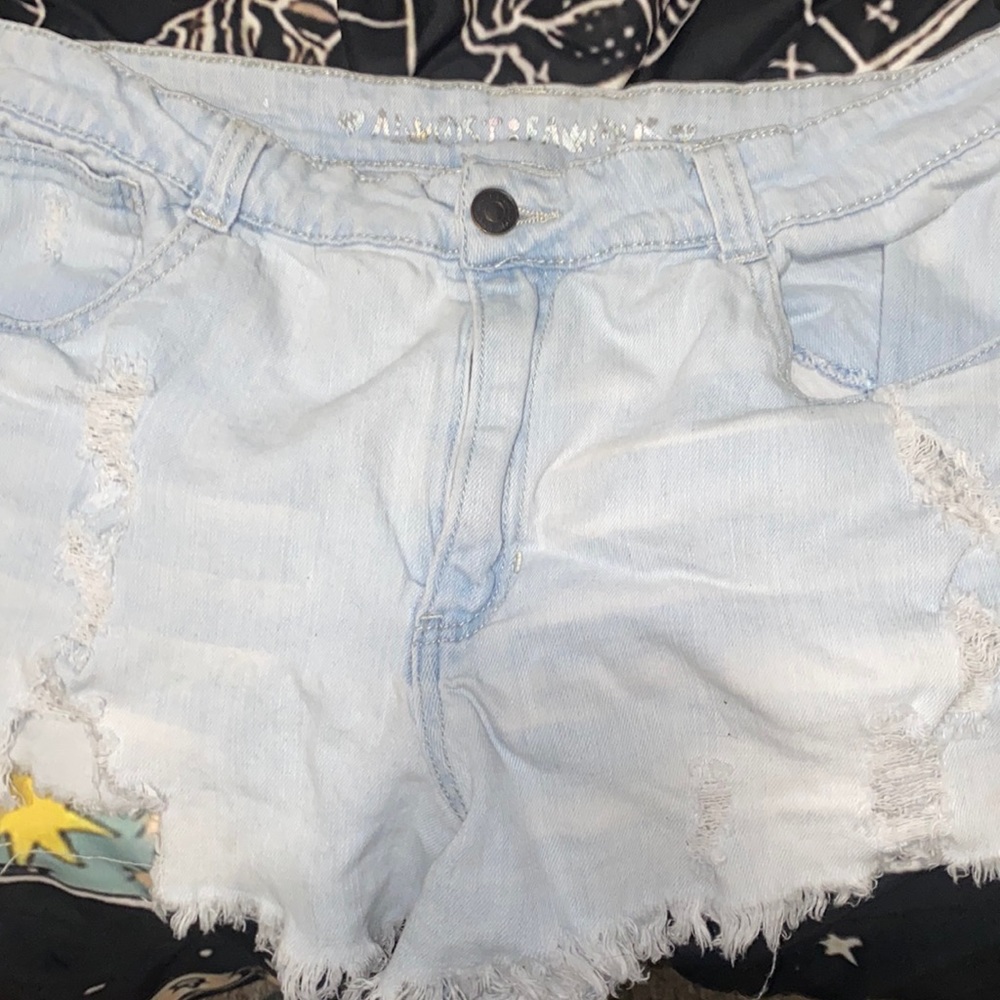 Woman’s ripped Jean shorts